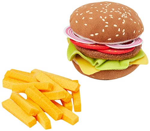HABA 305817-Burger mit Pommes frites, Küchenspielzeug ab 3 Jahren Giocattolo da Cucina, Colore Marrone, 305817