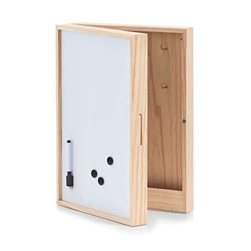 Zeller Schlüssel-/Memo-Box m. Whiteboard, Holz Scopino per WC Nova, Ceramica, Bianco, 42 x 30 x 8 cm