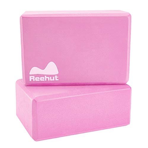 REEHUT Blocco Yoga(1 Pezzo), Mattoni Block Yoga in Schiuma Eva ad Alta densità, Ecologico e Leggero, Anti-umidità e Senza Odore, Ideale per Yoga, Pilates e Stretching ECC. - Rosa, 1 Pezzi