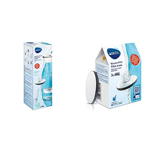 Brita Fill&Serve Bottiglia filtrante + Brita MicroDisc 1020107 Dischi Filtranti per Acqua