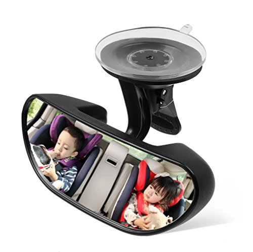 Apunol Specchietto Retrovisore Bambini Ventosa, Specchio Auto Bambino per Sedile Posteriore Infrangibile Sicurezza Specchio Auto per Bimbi Neonato Poggiatesta