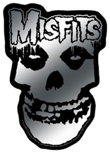 MISFITS Chrome Logo and Skull cranio STICKER ADESIVO, Officially Licensed Products Classic Rock Artwork, 4.75