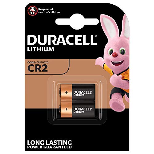 Duracell High Power Lithium CR2 Battery 3V, confezione da 2 (CR15H270) progettata per l'uso in sensori, serrature senza chiave, flash fotografici e torce