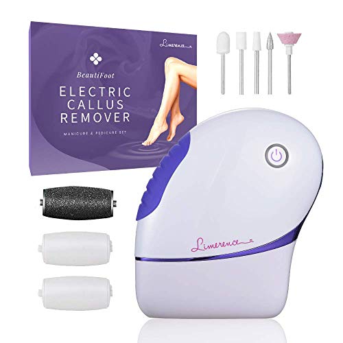 Limerence Pedicure Elettrico Professionale, Manicure e Pedicure Set, USB Ricaricabile Rimuovi Calli Piedi Elettrico, 2 testine per pedicure e 1 testina per manicure, 5 strumenti per manicure inclusi