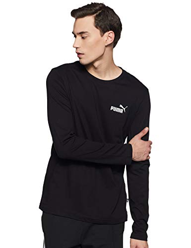 PUMA Ess No.1 Logo LS Tee, Maglietta Uomo, Nero (Cotone Black), M