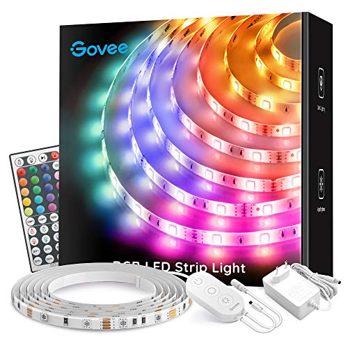 Striscia Led Govee 5m Aggiornata Impermeabile Rgb Smd 5050 Luci Led Con Telecomando Per Camera 3844