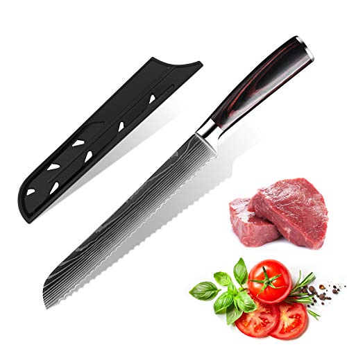 KEPEAK Coltello da Cucina, Coltelli da Cucina Affilati in Acciaio Inossidabile di Diverse Dimensioni con Impugnatura Confortevole, Coltello da Cucina Antiruggine per Cucina/Ristorante (B)