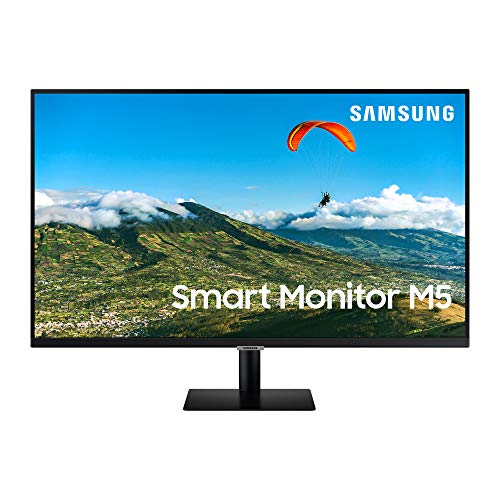 Samsung Monitor M5 da 32”, 16:9, Full HD, Smart TV (Amazon Video, Netflix), Air-play e Mirroring, Office 365, Wireless Dex, Casse Integrate, WiFi, HDMI, USB, Bluetooth, No TV Tuner, Versione 2021