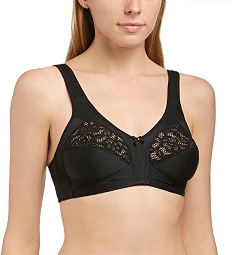 Naturana Non Wired 1/2 Lace Cup Comfort Bra 5046 Black 38DD