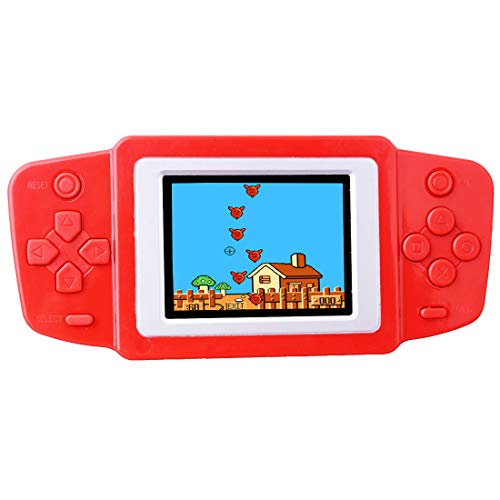 ZHISHAN Console di Gioco Portatile retrò per Bambini Precaricata con 218 Videogiochi Classici Sistema Arcade Ricaricabile con Display 2,5 Pollici Controller di Gioco (Rosso)