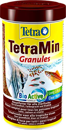 TetraMin Granules Mangime per Pesci sotto Forma di Granuli Fini per Tutti i Pesci Ornamentali d'Acqua Dolce, 500 ml
