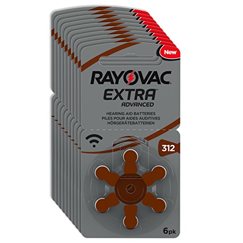 60 X Rayovac Extra Advanced con Active Core Technology 312 – L' ultima generazione di batterie per apparecchi acustici