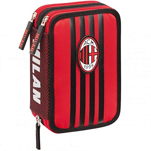 AC MILAN ASTUCCIO 3 ZIP ORGANIZZATO COMPLETO 62689