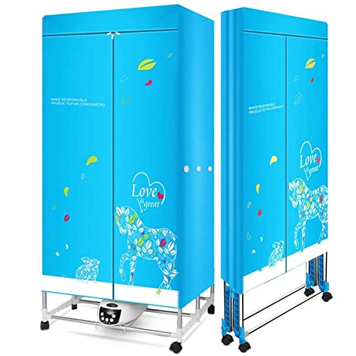 JJYGONG Portable Stendino Elettrico, 1400W Multifunzionale Mini Asciugatrice, 2 Strati Di Capacità, Alta Temperatura Di Deumidificazione e Sterilizzazione, per Family Apartments con