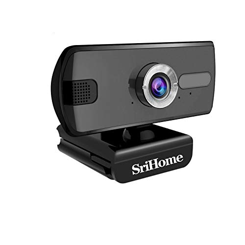 Webcam per PC 1080P, Webcam per PC Laptop Desktop SriHome SH039, Webcam USB con Microfono per Videoconferenze Videochiamate, Webcam USB Full HD Compatibile con Skype, FaceTime, Hangouts, Plug and Play