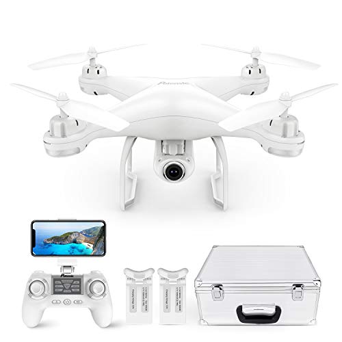 Potensic Drone con Telecamera Drone GPS Professionale T25 FPV con Fotocamera HD 1080P 120 ° Grandangolo Regolabile Dual GPS Seguimi RTH con Due Batterie, Telecomando, Valigetta da Trasporto