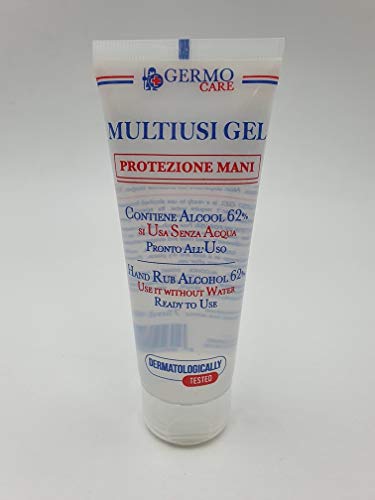Multiusi Gel - Gel igienizzante Pronto all'Uso per l'Igiene delle Mani, da Usare Senz'Acqua, Confezione da 24 Tubi da 75 ml cad
