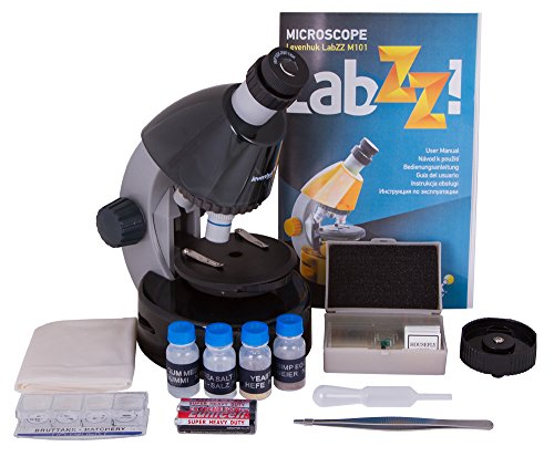 Levenhuk Microscopio per Ragazzi LabZZ M101, Color Pietra Lunare, con Kit per Esperimenti – Scegli Il Tuo Colore Preferito
