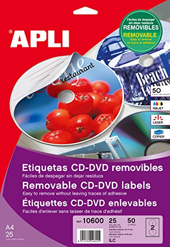 Apli 10600 – etichette per CD e DVD