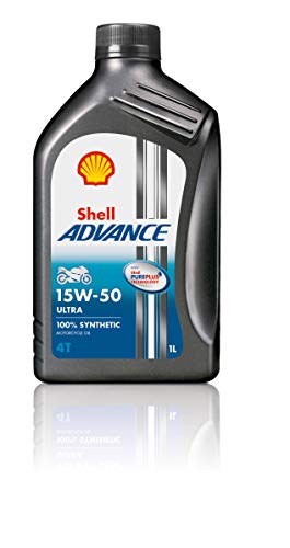 Shell – Advance 4T 15 W-50 Ultra Pure Plus Technology – Olio per motore 100% sintetico – 1 Litro
