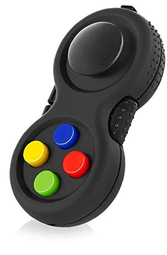 AMOYER Il Giocattolo Fidget Fuoco Gommato Classic Controller Game Pad con Le Funzioni di 8 Fidget E Cordino