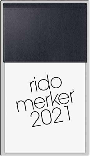 rido Tischkalender 2021 merker PVC schwarz