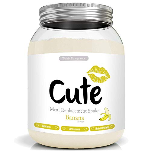 Cute Nutrition Shake alla Banana Sostitutivi del Pasto per la Perdita e Controllo di Peso Bevanda Dietetica Dimagranti per Donne 500g