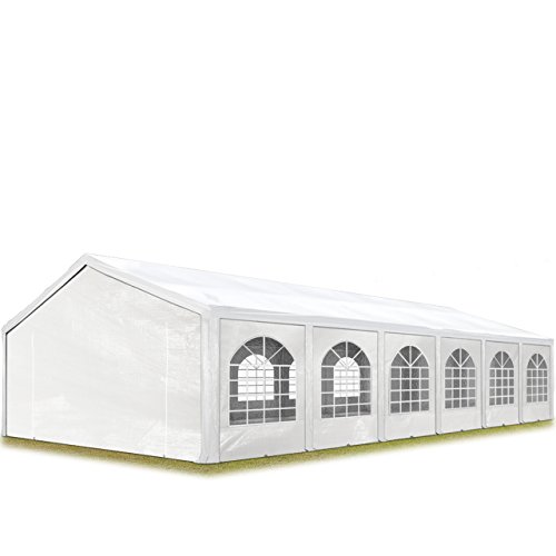 TOOLPORT Tendone per Feste 6x12 m Gazebo Party per sagre, mercati PE 240 g/m² Bianco