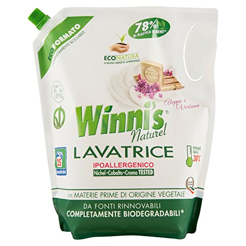 Winni's Naturel Detersivo per Lavatrice Ipoallergenico - 4 confezioni da 1495 ml [5980 ml, 100 lavaggi]