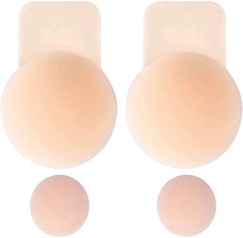 JFan Copricapezzoli Di Silicone Push-up Invisibili Reggiseno Copricapezzoli Da Donna Riutilizzabile Sollevare Migliorare I Seni