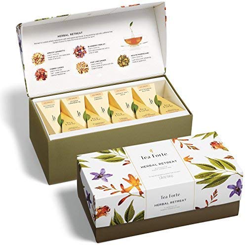 Tea forté, Herbal Retreat – Ribbon Box con 20 tè per piramide natalizia, 1er Pack (1 x 64 G)