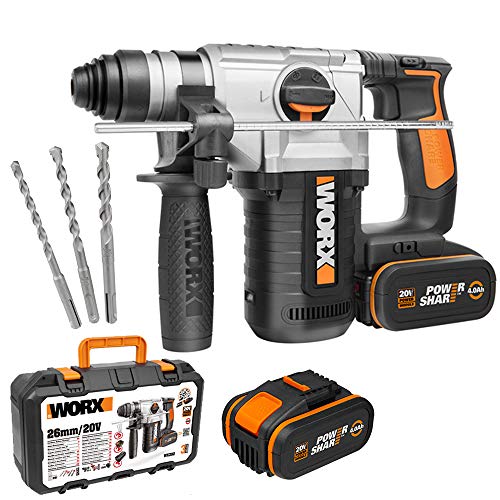 Worx WX392 Martello tassellatore, 20 V, Nero