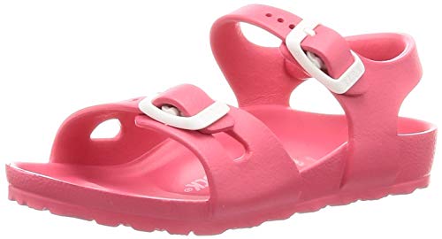 Birkenstock Rio, Sandali con Cinturino alla Caviglia Bambina, Rosa Coral, 34 EU