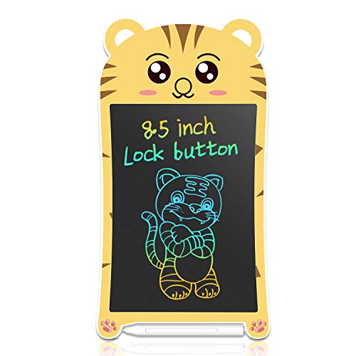 NEWYES Tavoletta LCD da Scrittura 8,5 Pollici Colorato Scheda Doodle Blocco da Disegno elettronico per Bambini con Funzione di Blocco Educazione e apprendimento Giocattoli per Bambini(Giallo)