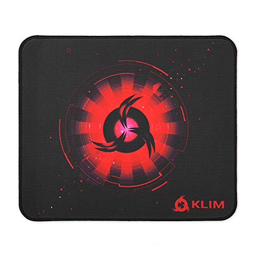 KLIM Mousepad M - Superficie Estesa - Tappetino per Mouse da Gaming Medium - Base in Gomma Antiscivolo - Superficie Testurizzata ad Alta Precisione - 320 x 270 x 4 mm - Rosso