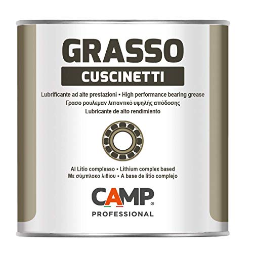 Camp GRASSO CUSCINETTI, Grasso lubrificante al Litio complesso E.P., NLGI2 ad alte prestazioni, per cuscinetti, Anti-ruggine e Anti-usura, 1 kg