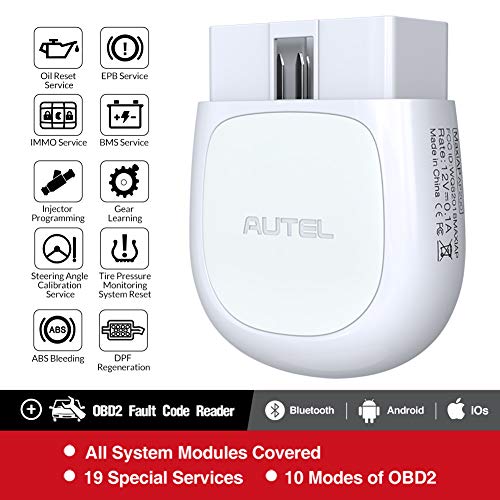 Autel AP200 Lettore di codice Scanner OBD2 Bluetooth con diagnosi di sistemi Completi, AutoVIN, Reset Olio/EPB/BMS/SAS/TPMS/Dpf Servizio IMMO per Fai-da-Te della Famiglia
