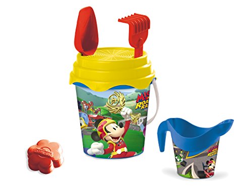 Mondo Toys - Mickey Bucket Set - Set mare Mickey - secchiello, paletta, rastrello, setaccio, formica, annaffiatoio INCLUSI -18535