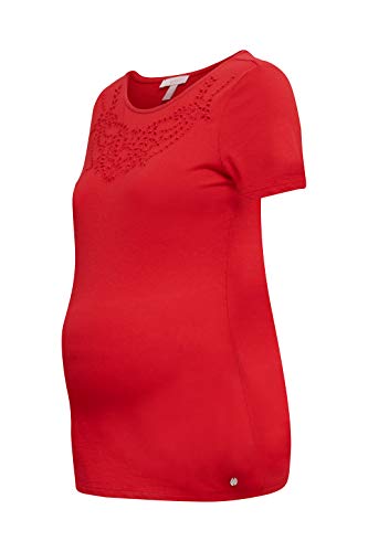 Esprit Maternity SS T-Shirt Premaman, Rosso (Red 630), 42 (Taglia Produttore: Small) Donna