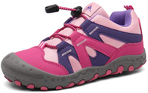 Mishansha Bambini Calzature da Escursionismo Ragazza Scarpe Sportive Ragazzo Durevole Esterno Scarpe da Escursionismo Estive Sneaker Confortevole Bambino Rosso 34