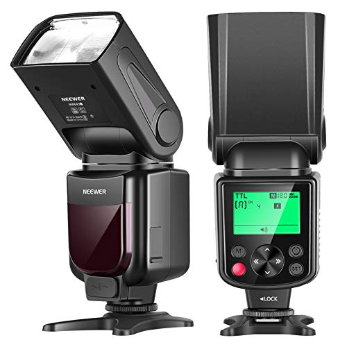 Neewer TTL Slave Flash Speedlite NW645-C GN58 HSS 1/8000s con LCD Display Compatibile con Reflex Digitali Canon 800D/750D/700D/650D/600D/7D2/7D/6D2/6D/5D4/5D3/5D2/5DS/1D4/1D3/100D/80D/70D/60D/EOSR