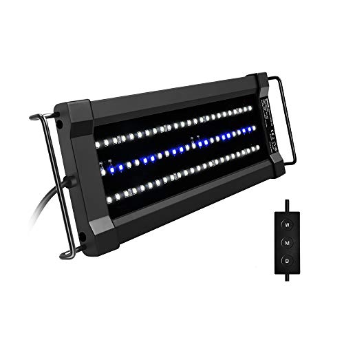 NICREW ClassicLED G2 Lampada Acquario, Plafoniera LED per Acquario, Luce Acquario Impermeabile con 2 Canali di Controllo, Luci Bianche e Blu, 30-43 cm, 11W 835LM