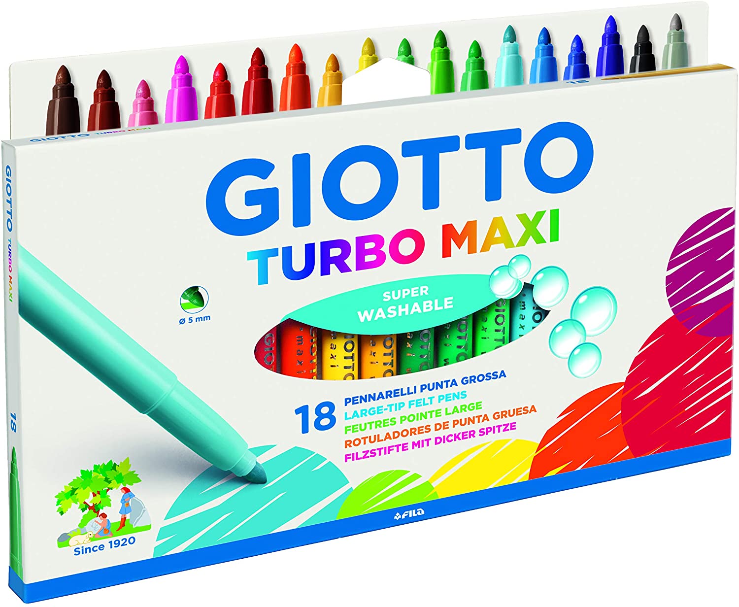 Giotto Astuccio Pennarelli Turbo Maxi 18 Pezzi