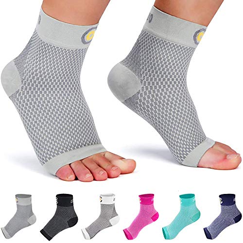 CAMBIVO 2 Paia Supporto Caviglia, Tutore Caviglia Sportiva, Calze Fascite Plantare per Uomo e Donna, Calze a Compressione per Sport, Running