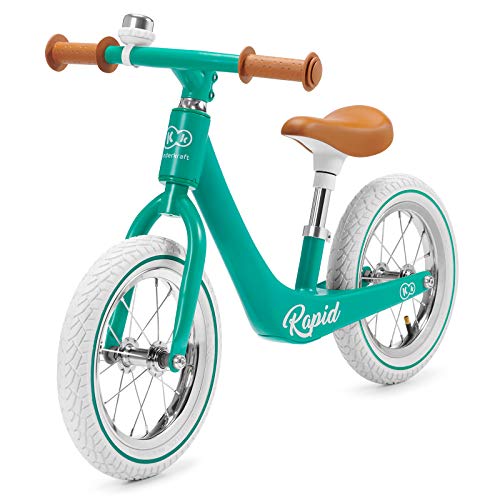 Kinderkraft Bicicletta RAPID, Ultraleggero Bici Senza Pedali, Stile Retro, in Magnesium, per Bambini, fino 3 Anni, Verde