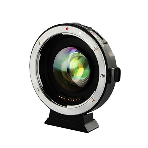 VILTROX EF-M2II Riduttore Focale Obiettivo Adattatore Lente Booster Messa a Fuoco Auto 0,71x per Obiettivo Canon EF Lens to M43 Camera