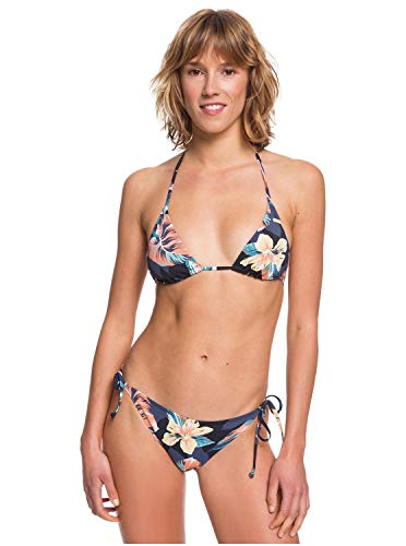 Roxy Printed Beach Classics-Set Bikini Tiki Tri da Donna, Anthracite tropicoco s, M