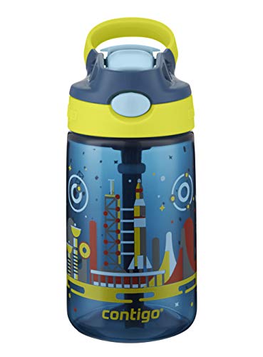 Contigo Gizmo Flip, Bottiglia Unisex-Baby, Nautical Blue with Space, 420 ml