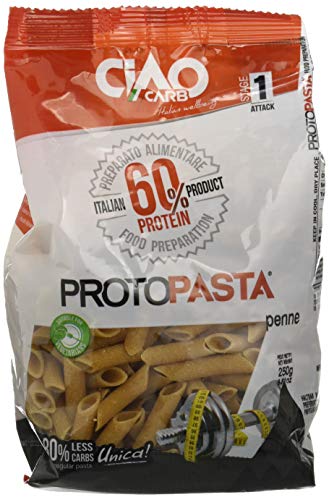Pasta Proteica 250 gr - PENNE RIGATE - Altissimo contenuto di proteine (60%!!!)