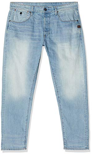 G-STAR RAW Loic Relaxed Tapered Jeans, Blu (Sun Faded Ciano B767-B164), 32W x 32L Uomo